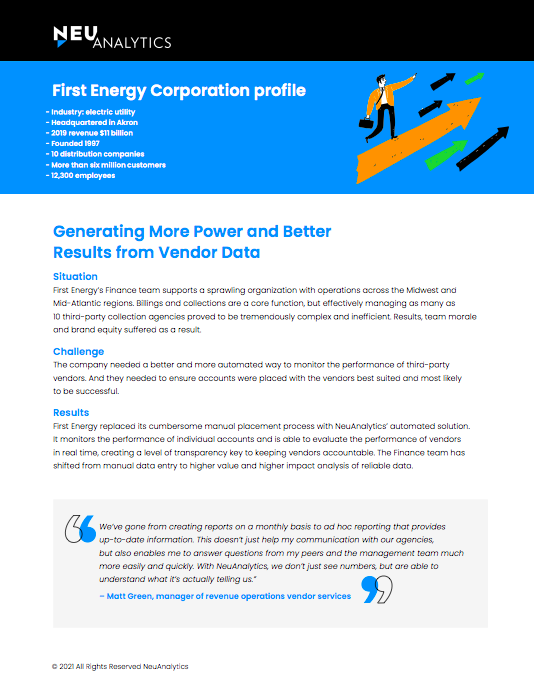 First Energy Corporation Profile - NeuAnalytics Case Study