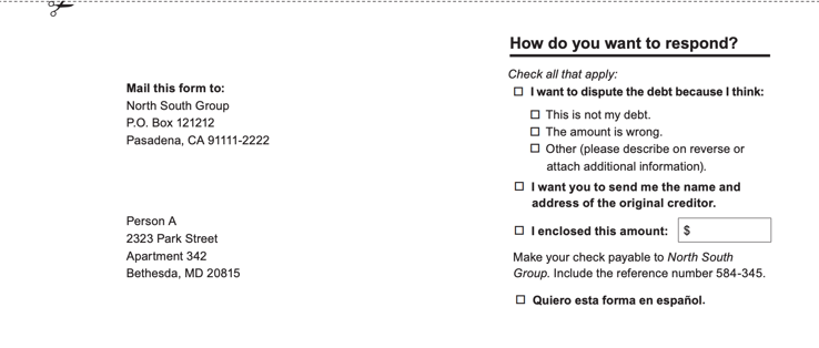 sample validation notice