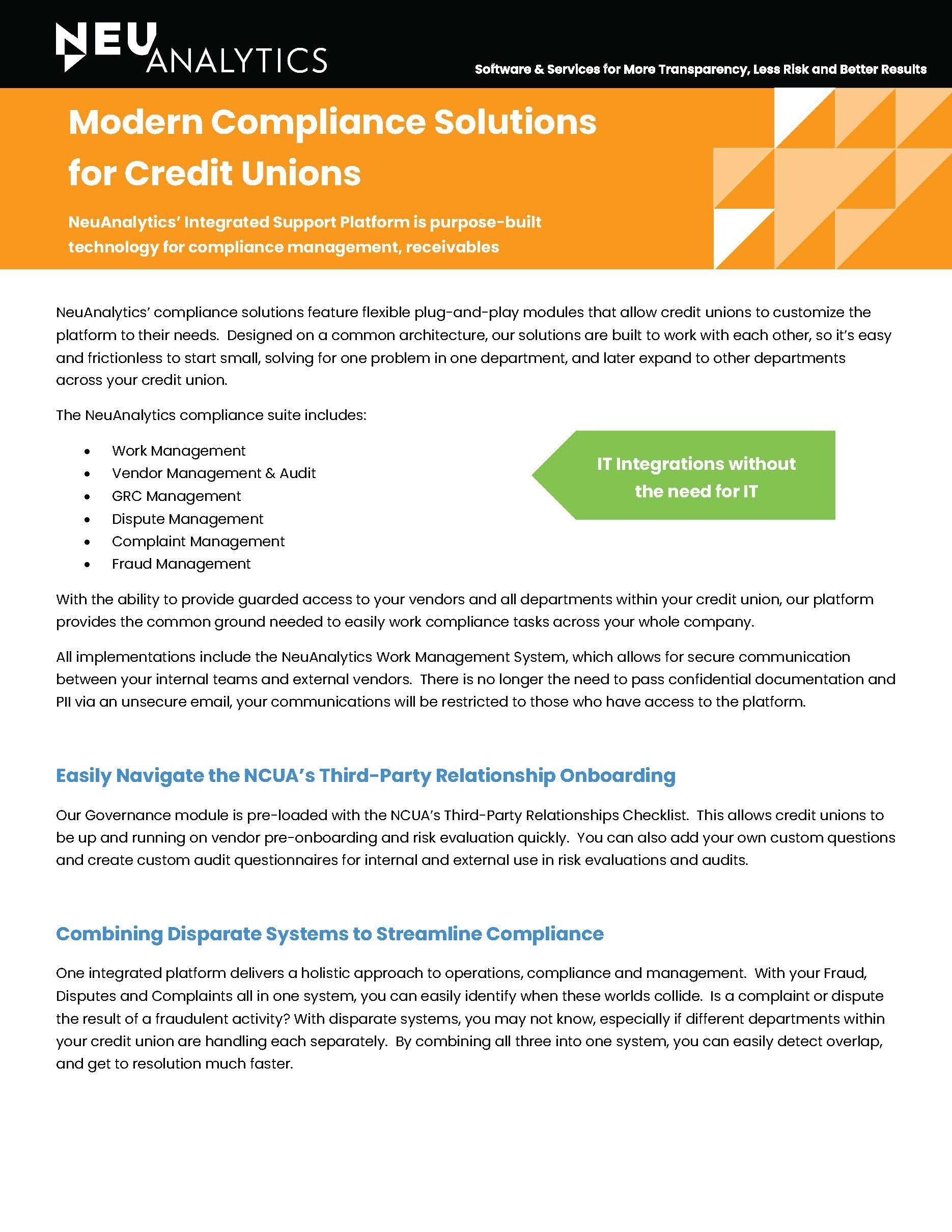 Modern Compliance Solutions for Credit Unions