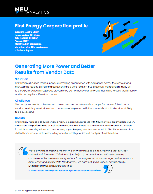 First Energy Corporation - NeuAnalytics Case Study